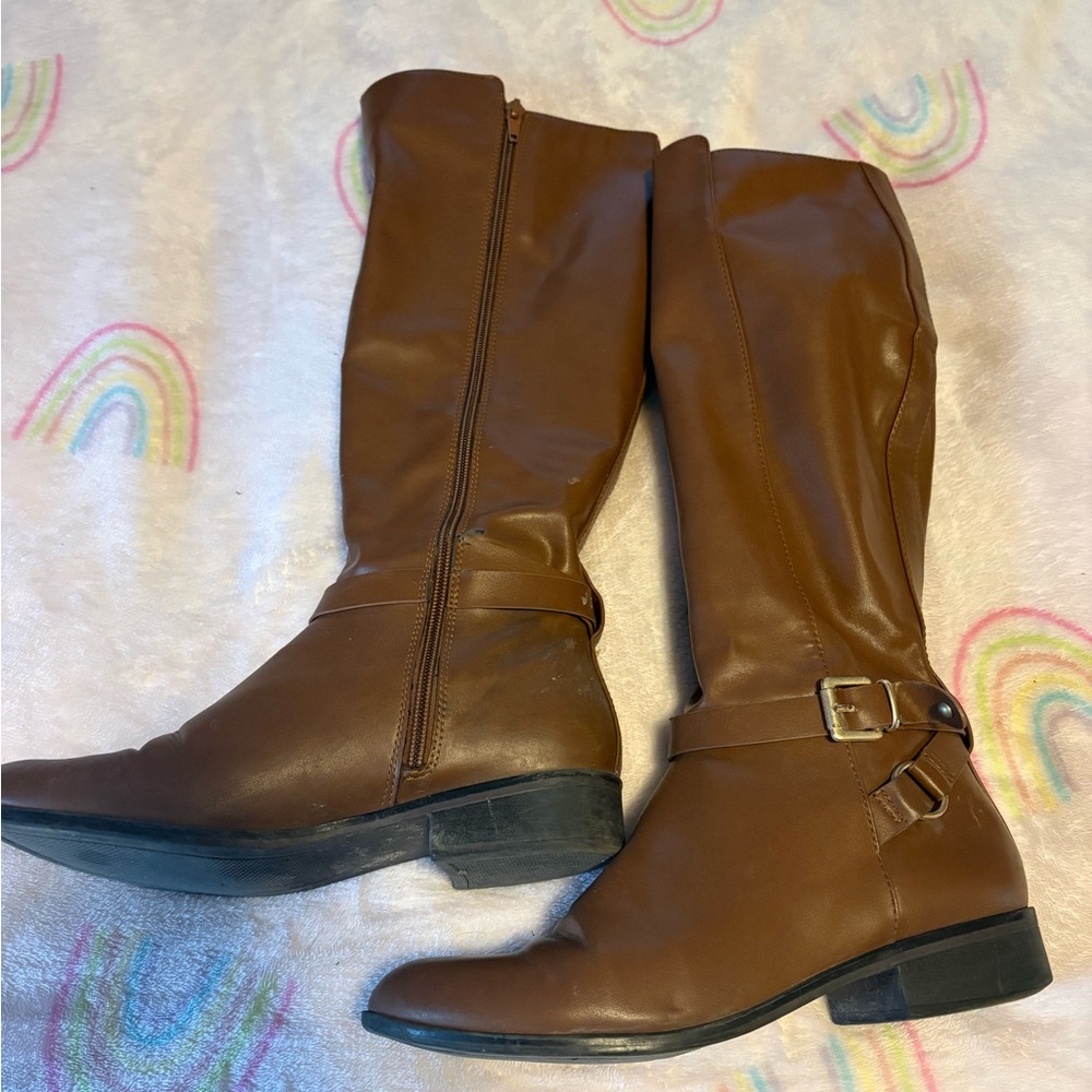 Brown Knee-High Boots